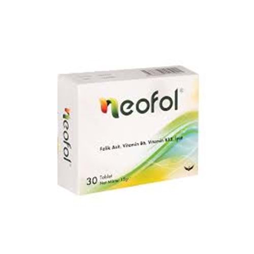 NEOFOL VİTAMİN B6 FOLİK ASİT VİTAMİL 30 TABLET