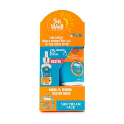 SOWEL PLUS GÜNEŞ KREMİ SPF50 75 ML SERUM HEDİYELİ