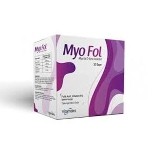 MYO FOL ( MYO & D-KİRO İNOSİTOL ) FOLİK ASİT VİT.B12 30 SAŞE ( VİTAMAKS )
