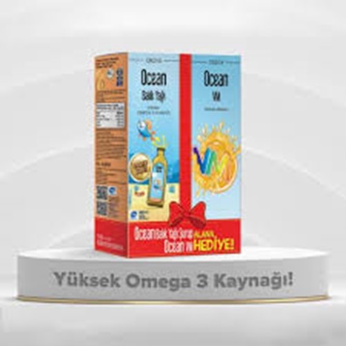 OCEAN BALIK YAĞI ŞURUP PORTAKAL AROMALI 150 ML + OCEAN VM ŞURUP 150 ML HEDİYELİ KOFRE PAKET