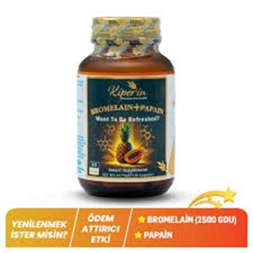 KİPERİN BROMELAİN + PAPAİN 30 KAPSÜL