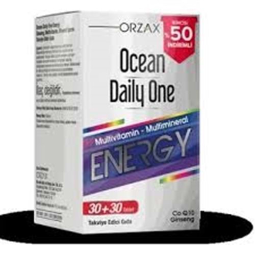 OCEAN DAİLY ONE ENERGY 30 + 30 TABLET % 50 İNDİRİMLİ 60 TABLET