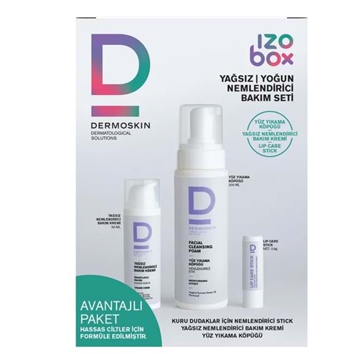 DERMOSKİN YAĞSIZ YOĞUN NEMLENDİRİCİ BAKIM SETİ İZOBOX