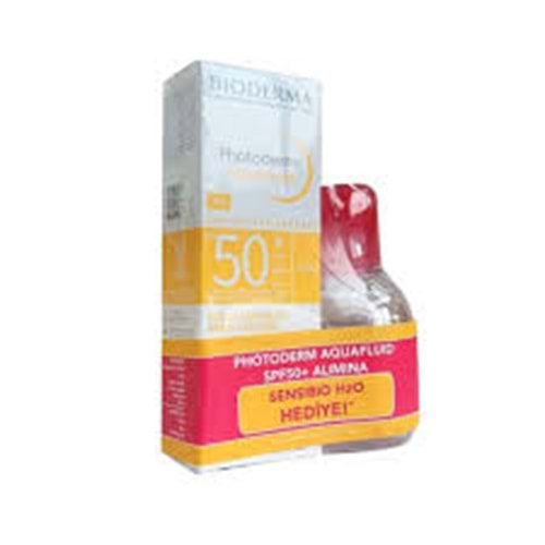 BİODERMA PHOTODERM AqUA FLUİDE SPF50+ 40 ML GÜNEŞ KREMİ & SENSİBİO H2O 100 ML HEDİYELİ PAKET