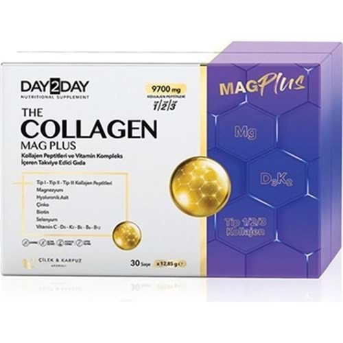 OCEAN DAY 2 DAY THE COLLAGEN ( KOLAJEN ) MAG PLUS TİP 1-2-3 30 SAŞE ( ÇİLEK & KARPUZ )
