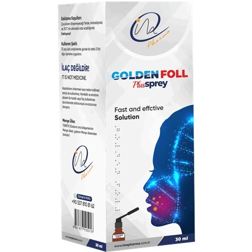 GOLDEN FOLL PLUS SPREY 30 ML ( VİT.B6-B12 VE FOLİK ASİT )