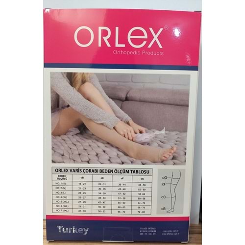 ORLEX VARİS ÇORABI CCL 2 AÇIK DİZALTI NO:4