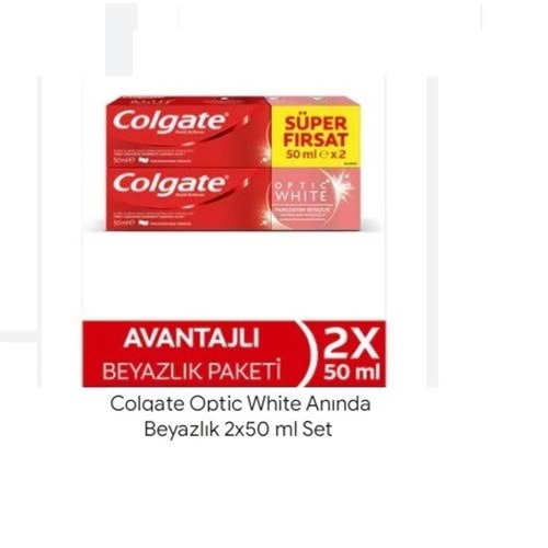 DİŞ MACUNU COLGATE OPTİC WHİTE MACUN 50+50 ML