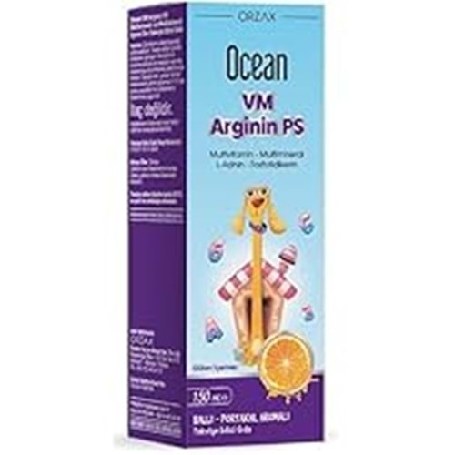 OCEAN VM ARGİNİN PS ŞURUP 150 ML ( MULTİVİTAMİN & L-ARJİNİN )