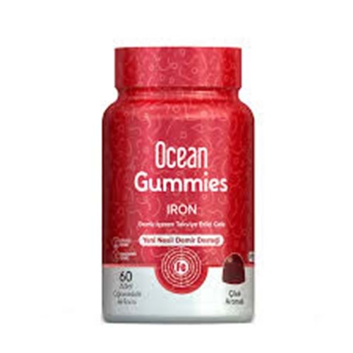 OCEAN GUMMİES İRON ( DEMİR ) KİDS ÇİĞNENEBİLİR JEL FORM 60 LI