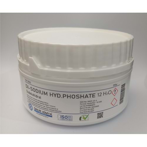 SODYUM FOSFAT DİBAZİK 12 SULU 250 GR