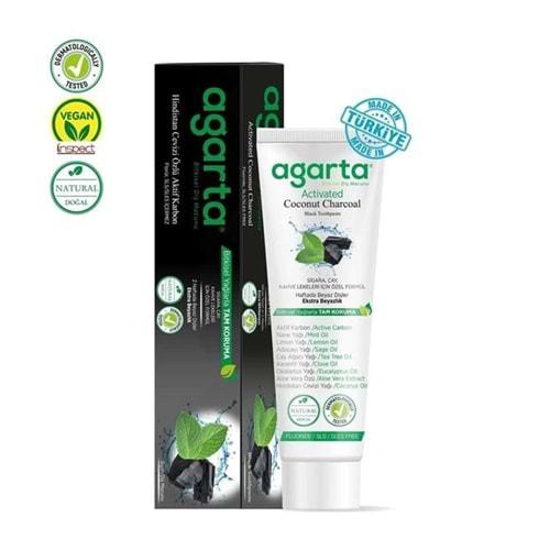 AGARTA DOĞAL DİŞ MACUNU AKTİF KARBONLU 100 ML