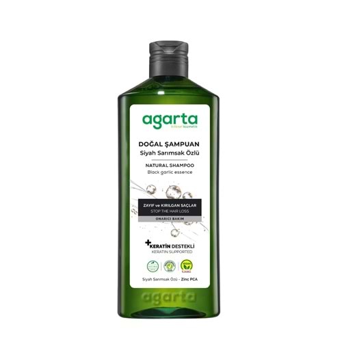 AGARTA DOĞAL ŞAMPUAN SİYAH SARIMSAK ÖZLÜ 400 ML