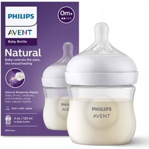 AVENT DOĞAL TEPKİLİ PP BİB. 125ML 0+AY