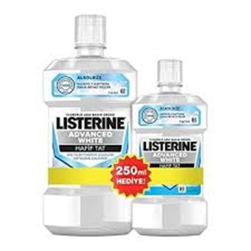 LİSTERİNE ADVANCED WHİTE HAFİF TAT 500+250 ML