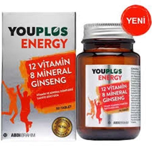 YOUPLUS ENERGY VİTAMİN MİNERAL KOMPLEKSİ 30 TABLET