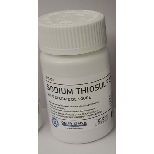 SODIUM THIOSULFATE( HYPO SULFATE DE SOUDE) 100 GR SODYUM TİYOSÜLFAT