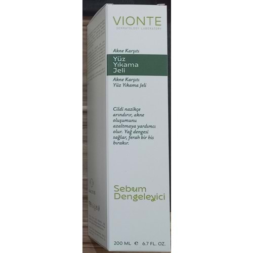 VİONTE AKNE KARŞITI YÜZ YIKAMA JELİ 200 ML