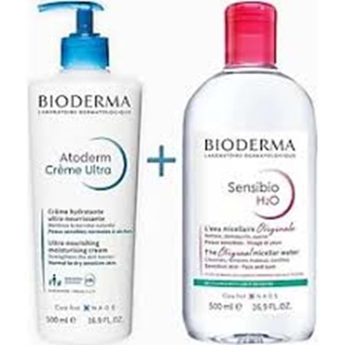 BİODERMA ATODERM CREAM ULTRA 500 ML+ BİODERMA SENSİBİO H2O KOFRE