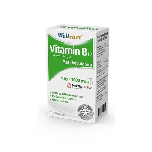 WELLCARE VİT B12 SPREY 1000 MCG 5 ML