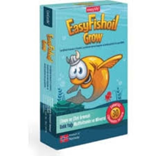 EASYFİSHOİL GROW 30 JEL TABLET LİMON VE ÇİLEK AROMALI BALIK YAĞI