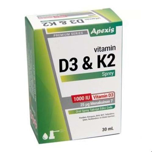 APEXİS D3K2 1000 MG 30 ML SPREY