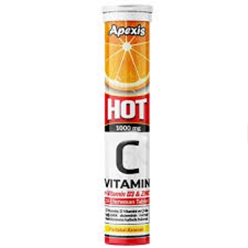 APEXİS HOT 1000 MG C VİT.EFERVESAN 20 Lİ