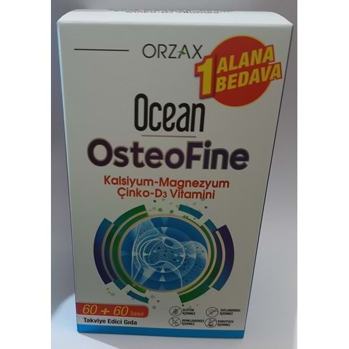 OCEAN OSTEOFİNE KALSİYUM MAGNEZYUM ÇİNKO D3 VİT. 60+60 TABLET(1ALANA 1 BEDAVA)