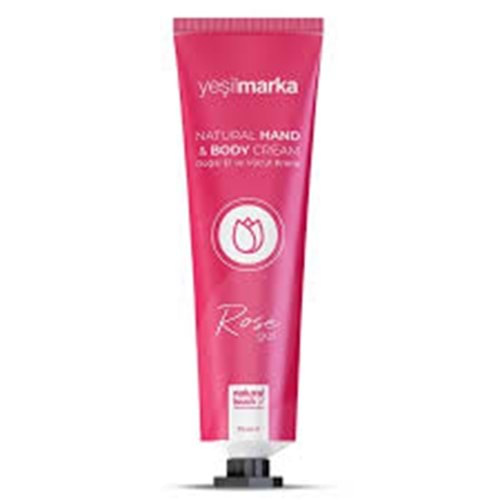 YMEL-03 Yeşilmarka Doğal El ve Vücut Kremi - Gül 75 ml Sekizgen Tasarım