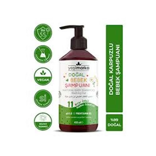 YMBB-01 Yeşilmarka Doğal Bebek Şampuanı - Karpuz