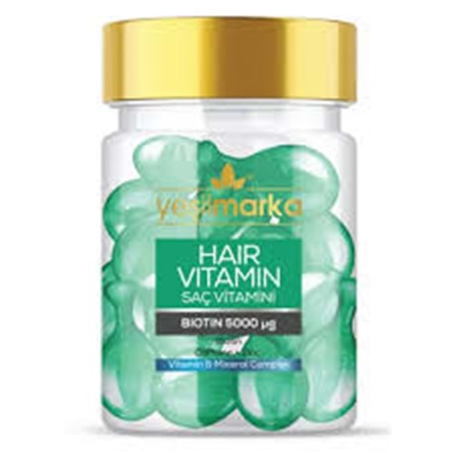 YMSB-25 Yeşilmarka Saç Vitamini - Biotin & Kafein