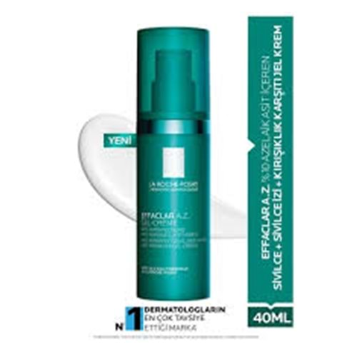 LA ROCHE POSAY EFFACLAR A.Z. %10 AZELAİK ASİT İÇEREN SİVİLCE KARŞ. KIRIŞIKLIK KARŞITI JEL KREM 40 ML (8847)