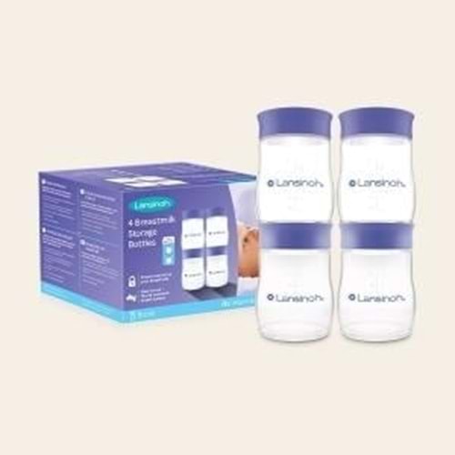 LANSİNOH SÜT SAKLAMA ŞİŞESİ 160 ML 4 LÜ(3957)