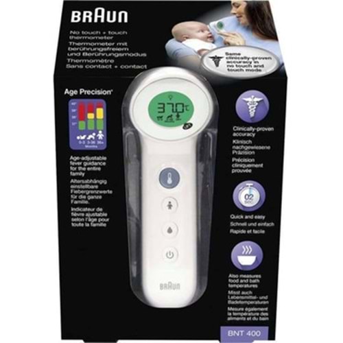 BRAUN BNT 400 ALINDAN ATEŞÖLÇER 4000