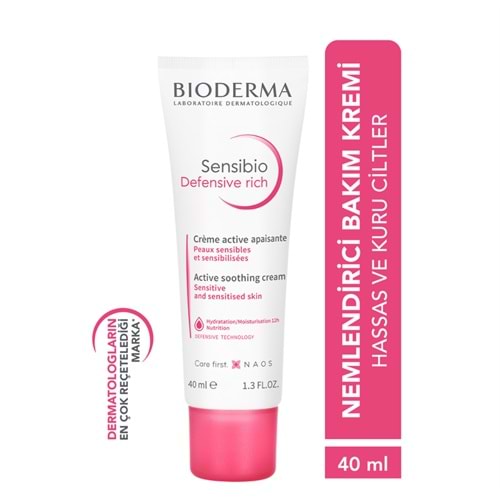 BİODERMA SENSİBO DEFENSİVE RİCH CREAM 40 ML ( KURU HASSAS CİLTLER İÇİN )4469