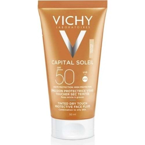 VİCHY CAPİTAL SOLEIL GÜNEŞ KREMİ SPF+50 50 ML TİNTED EMULSİYON 5787