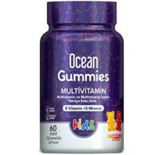 OCEAN GUMMİES MULTİVİTAMİN 60 ÇİĞNENEBİLİR JEL FORMU 3724