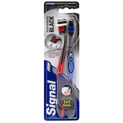 SİGNAL PERFORMANS BLACK YUMUŞAK DİŞ FIRÇASI 1+1 3507