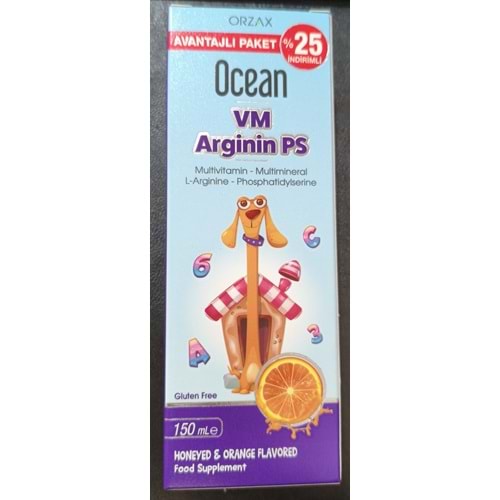 OCEAN VM ARGİNİN PS ŞURUP 150 ML % 25 İNDİRİMLİ ( MULTİVİTAMİN & L-ARJİNİN )