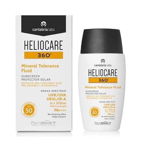 HELİOCARE 360 MİNERAL TOLERANCE FLUİD SPF50+ 50 ML ( HASSAS CİLTLER İÇİN ) ( SU BAZLI )7607