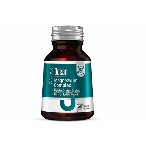 OCEAN MAGNEZYUM COMPLEX 60 TABLET ( BİSGLİSİNAT & MALAT & TAURAT & SİTRAT )5541