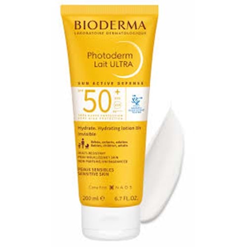 BİODERMA PHOTODERM LAIT ULTRA SPF 50+ 200 ML HASSAS CİLTLER İÇİN GÜNEŞ KREMİ 03639