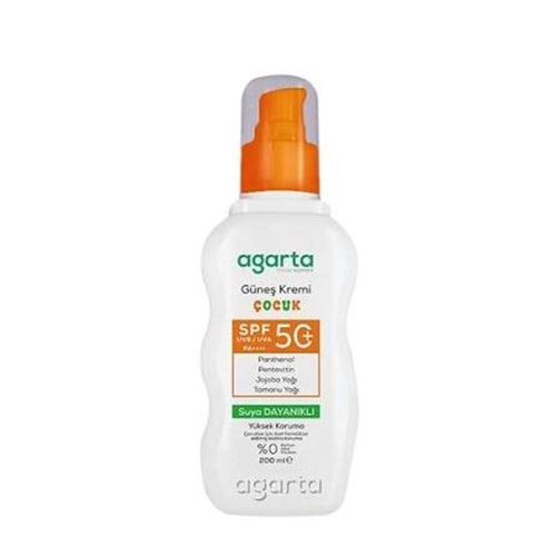 AGARTA SPF 50 ÇOÇUK GÜNEŞ KREMİ 200 ML