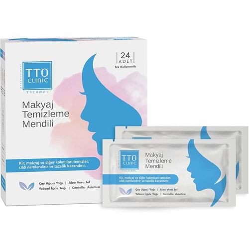 TTO CLINIC MAKYAJ TEMİZLEME MENDİLİ 24 ADET 5166