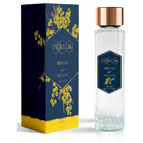 PEREJA PARFÜMLÜ KOLONYA 250 ML CAM ŞİŞE KUTULU ( MİMOZA )