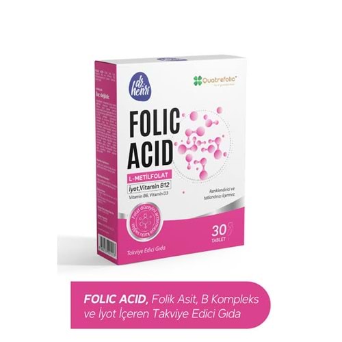 DR.HENRİ FOLİC ACID (FOLİK ASİT)L-METİLFOLAT 30 TABLET 1213