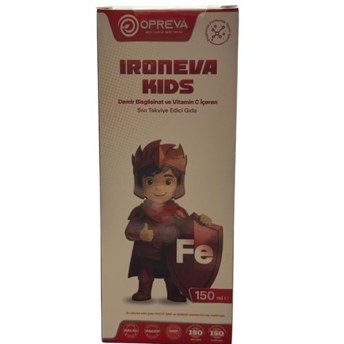 İRONEVA KİDS DEMİR BİSGLİSİNAT ŞURUP 150 ML ( OPREVA ) 3361