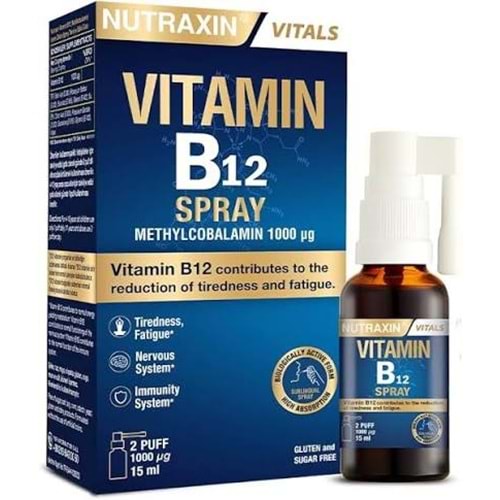 NUTRAXIN B12 VİTAMİN SPREY 15 ML 6014