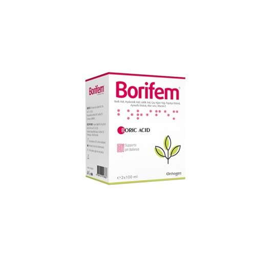 BORİFEM BORİK ASİT LAKTİK ASİT VİTAMİN E 2X100 ML