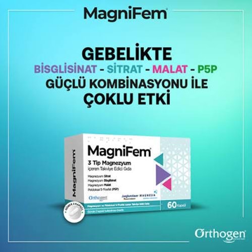 MAGNİFEM 3 TİP MAGNEYZUM 60 KAPSÜL